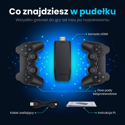 Pikselkowo - Konsola RETRO do telewizora + 2 PADY