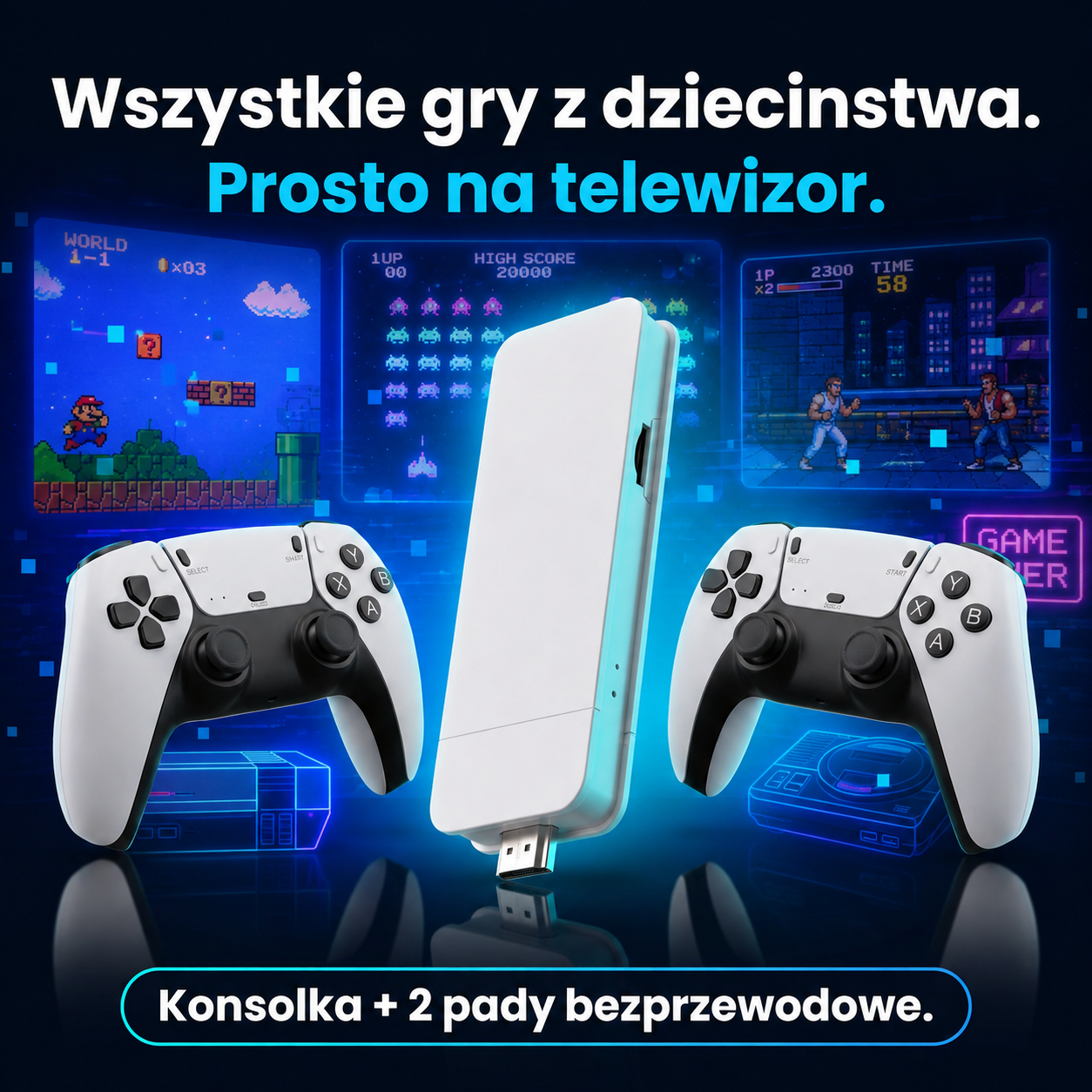 Pikselkowo - Konsola RetroPro | 20.000+ Gier